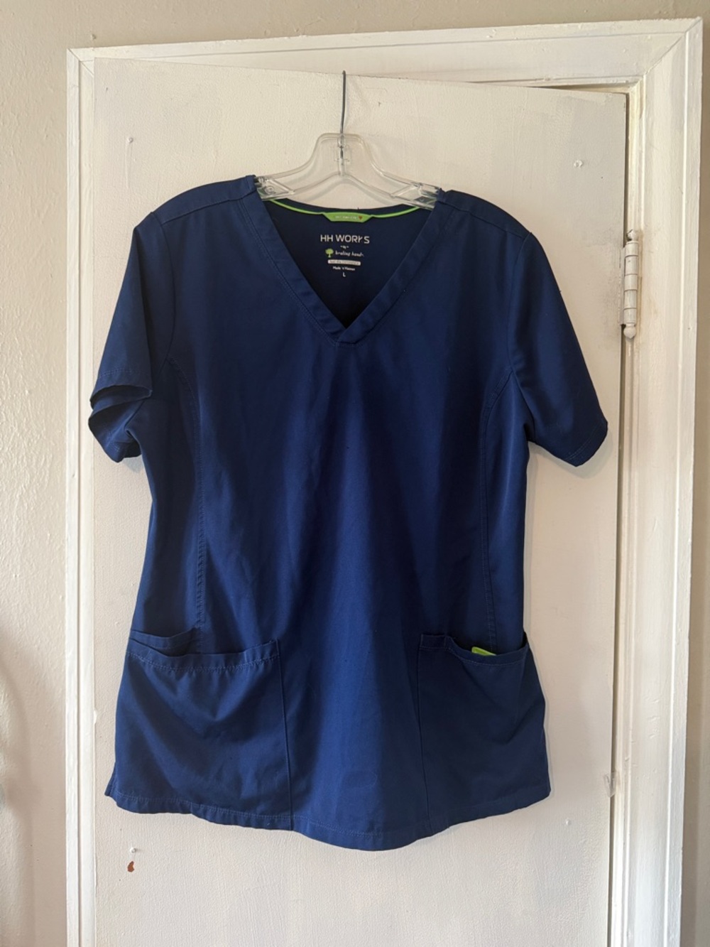 Healing Hands Navy Scrub Top